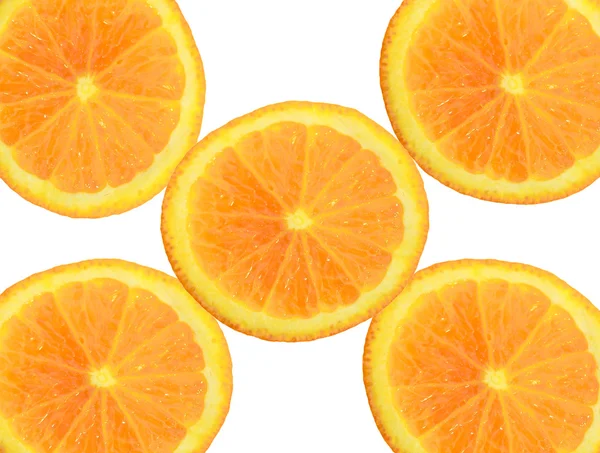 Un trozo de naranja. aislado en blanco . — Foto de Stock