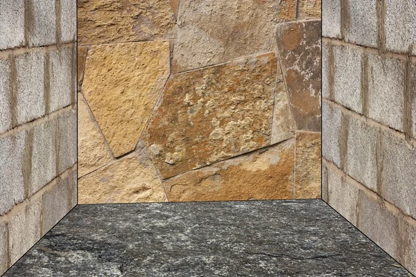 Pola dinding batu tak berbentuk, dinding yang terbuat dari batu — Stok Foto