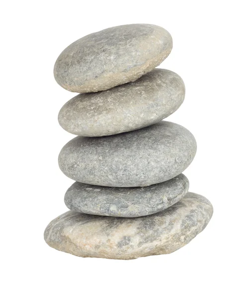 Pedras empilhadas isoladas — Fotografia de Stock
