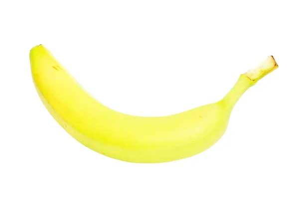 Ώριμη μπανάνα απομονωμένη σε λευκό φόντο — Φωτογραφία Αρχείου
