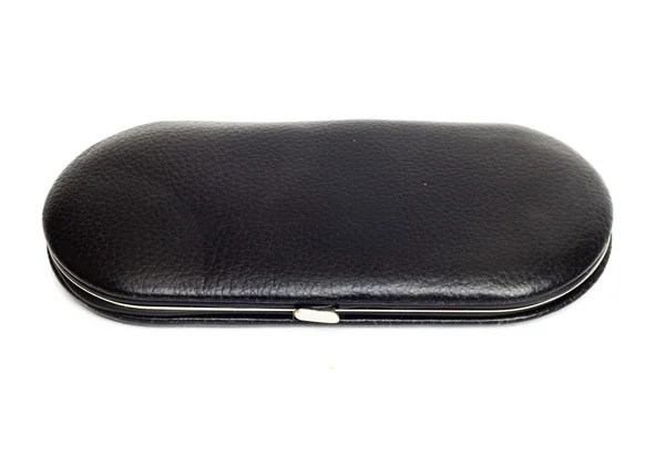 Leather manicure case isolated on white. — Stock Photo, Image