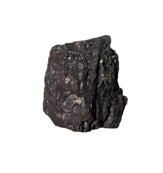 Carvão sobre fundo branco isolado — Fotografia de Stock