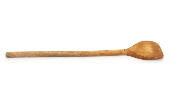 Cucchiaio di legno, isolato — Foto Stock