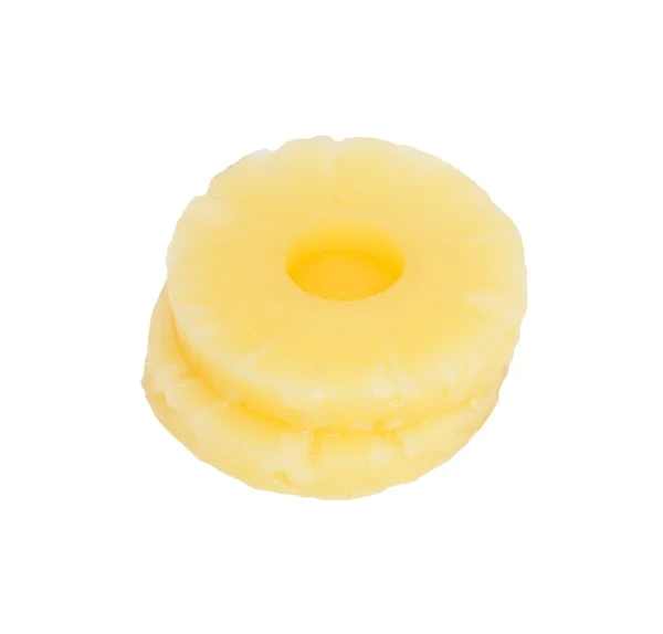 Slice of pineapple isolated on white background — Stock Photo, Image