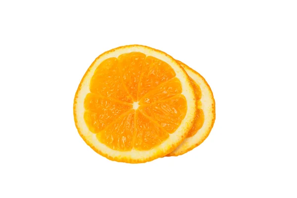 Skiva av orange. isolerad på vit. — Stockfoto