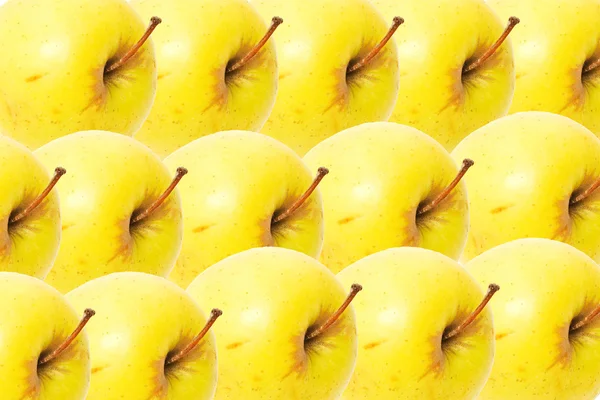Yellow apples as a background — Stock Photo, Image