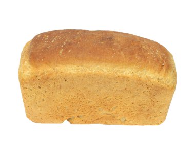 White bread loaf isolated on white background clipart