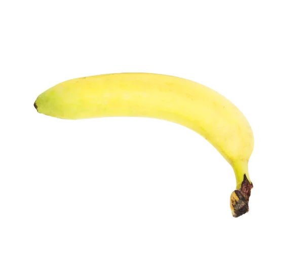 Zralý banán izolované na bílém pozadí — Stock fotografie