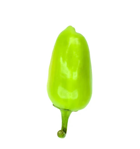 Pepe verde isolato su sfondo bianco — Foto Stock
