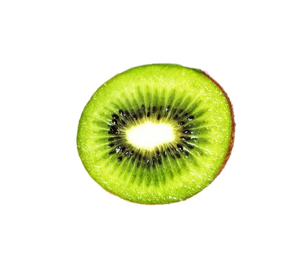 Kiwi pe fundal alb — Fotografie, imagine de stoc