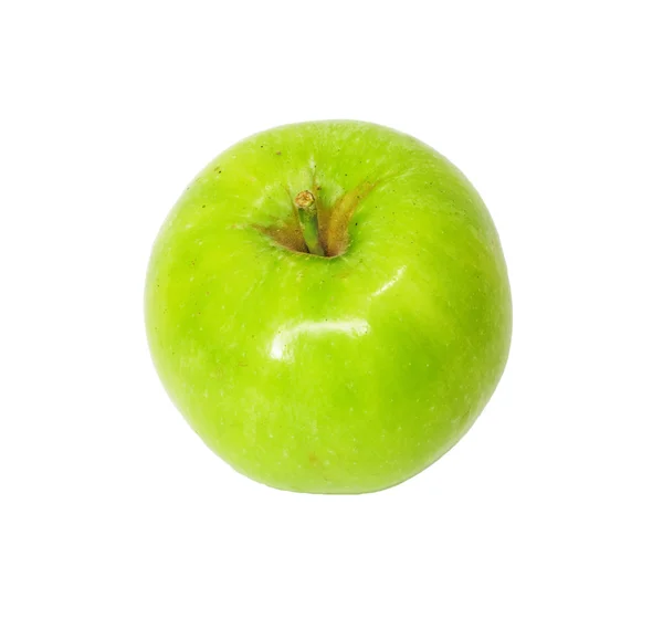 Manzana verde aislada en blanco —  Fotos de Stock