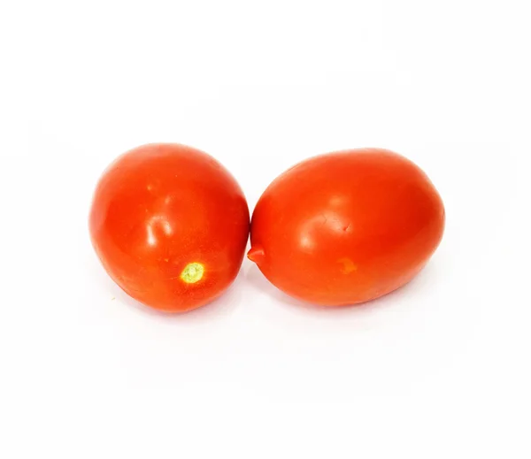 Iki domates üzerinde beyaz izole — Stok fotoğraf