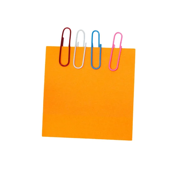 Orange blank paper — Stock Photo, Image
