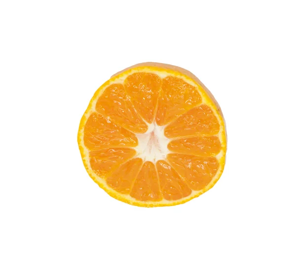 Mandarina jugosa, mandarina, naranja sobre fondo blanco, primer plano , — Foto de Stock