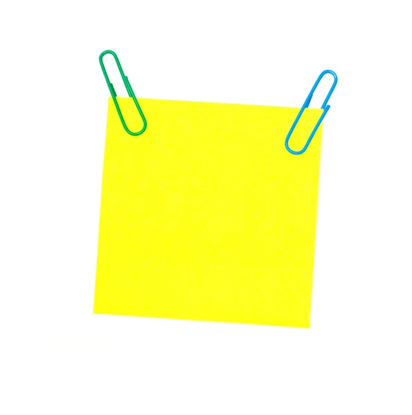 Gele sticker — Stockfoto