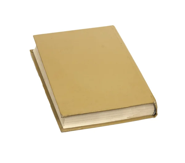 Желтая книга на белом фоне — стоковое фото