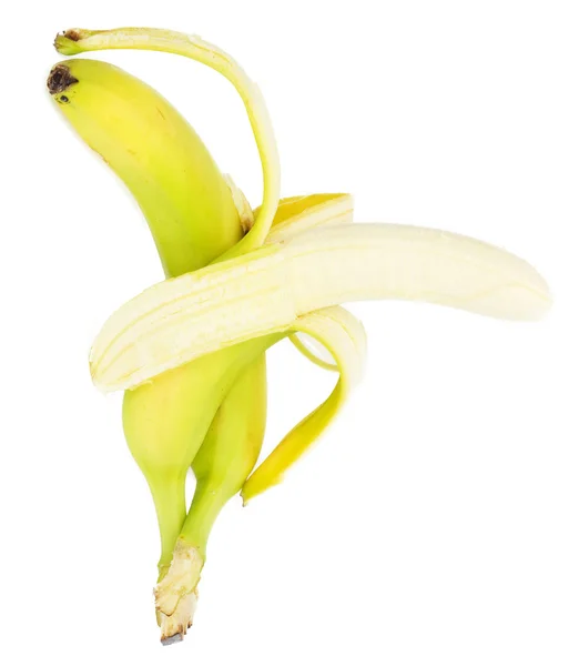 Banano abierto aislado —  Fotos de Stock