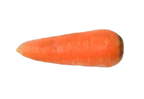 Зрізати моркву ізольовано на білому тлі — стокове фото