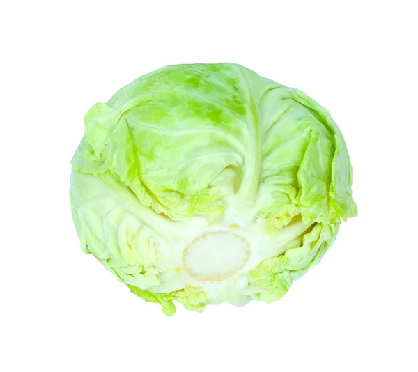 Beyaz arkaplanda yeşil lahana — Stok fotoğraf