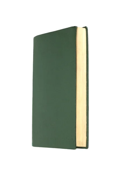 Πράσινα βιβλία σε άσπρο φόντο απομονωθεί — Φωτογραφία Αρχείου