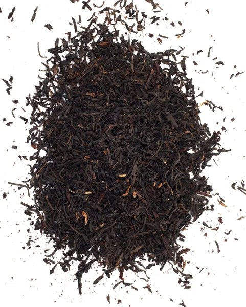 Czarna herbata na białym tle — Zdjęcie stockowe