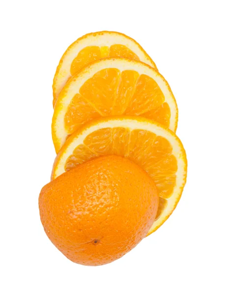 오렌지의 조각입니다. 흰색 절연. — 스톡 사진
