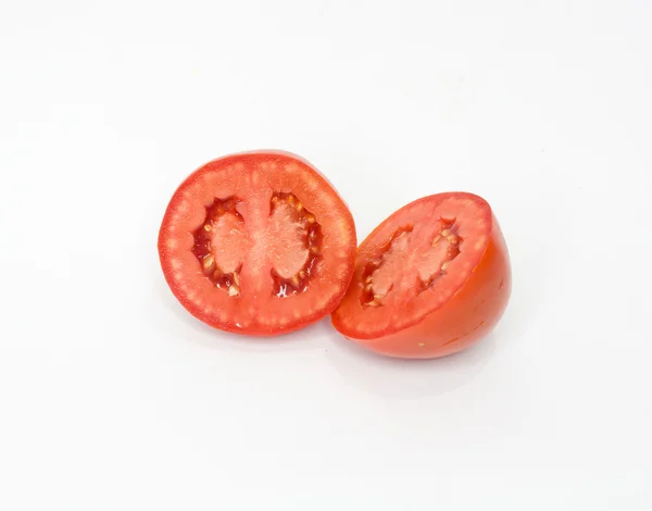 Frische rote Tomaten in Scheiben geschnitten — Stockfoto