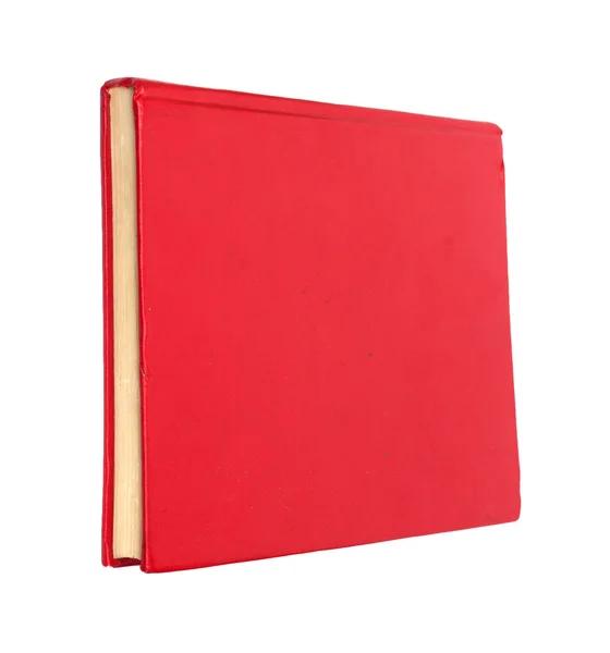 Vörös könyv elszigetelt fehér. tiszta fedél — Stock Fotó