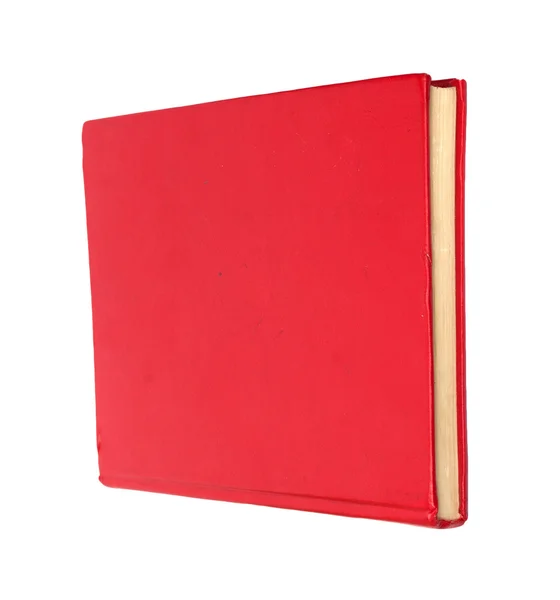 Červená kniha izolovaných na bílém. Vyčistěte kryt — Stock fotografie