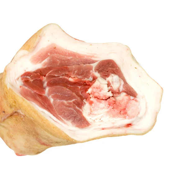 Raw pork (leg) isolated on white background — Stock Photo, Image