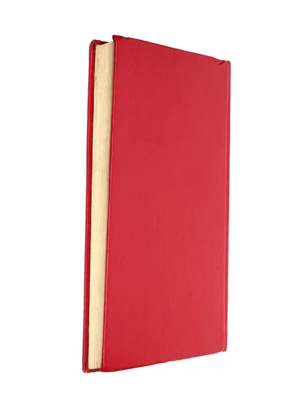红色书上白色隔离。清洁盖 — 图库照片