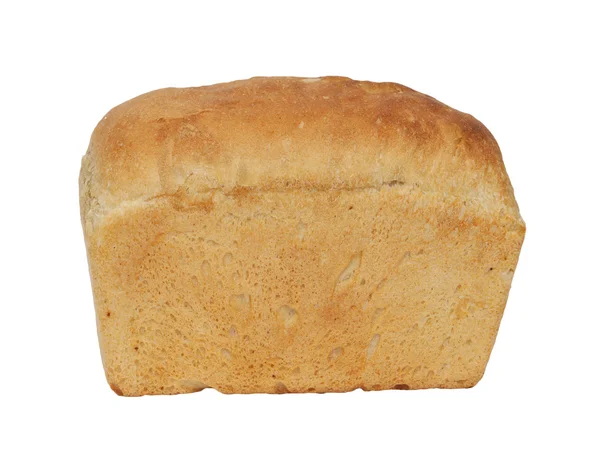 Білий хлібний хліб ізольований на білому тлі — стокове фото