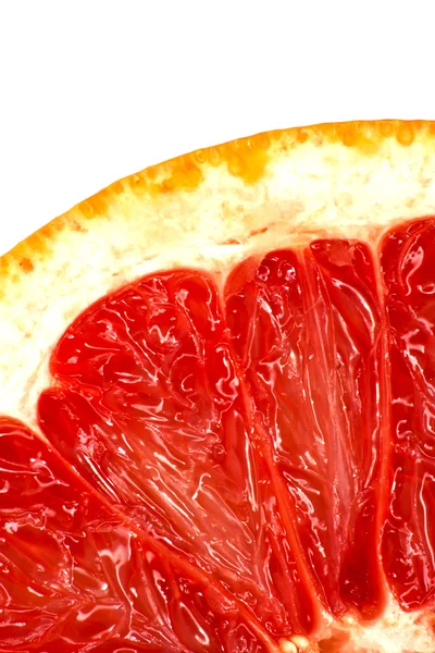 Červený grapefruit close-up makro snímek — Stock fotografie