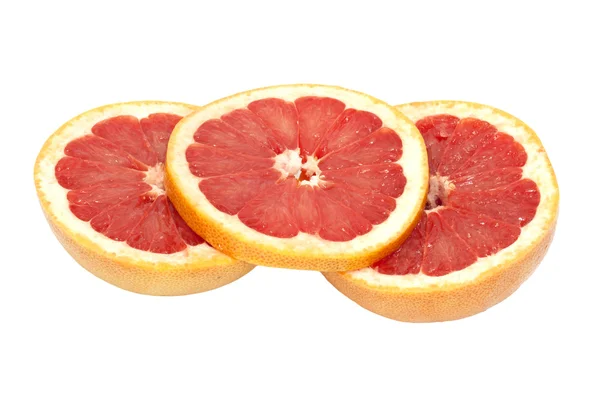 Спелый грейпфрут на белом фоне — стоковое фото