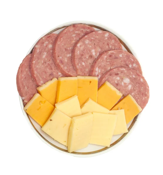 Sausage with cheese — Stock Photo, Image
