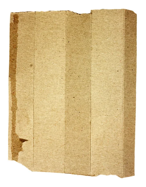 Hoja de papel vieja aislada en blanco — Foto de Stock