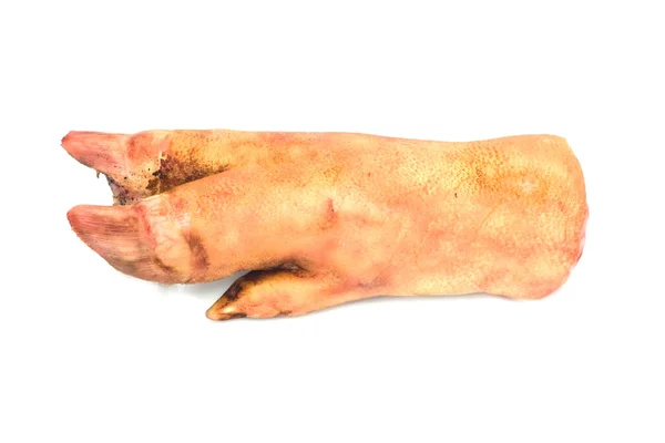 Gamba di maiale su sfondo bianco — Foto Stock