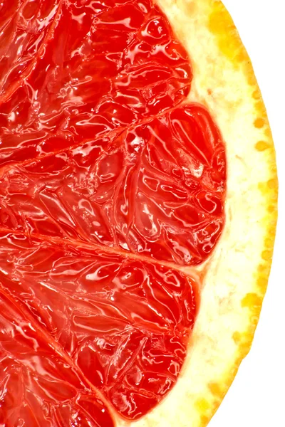 Tiro macro de primer plano de pomelo rojo — Foto de Stock