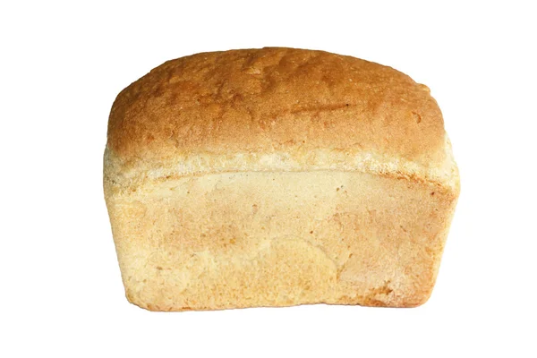 Pão branco isolado sobre fundo branco — Fotografia de Stock