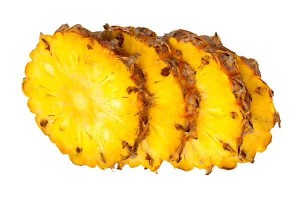 Färsk skiva ananas isolerad på vit bakgrund — Stockfoto