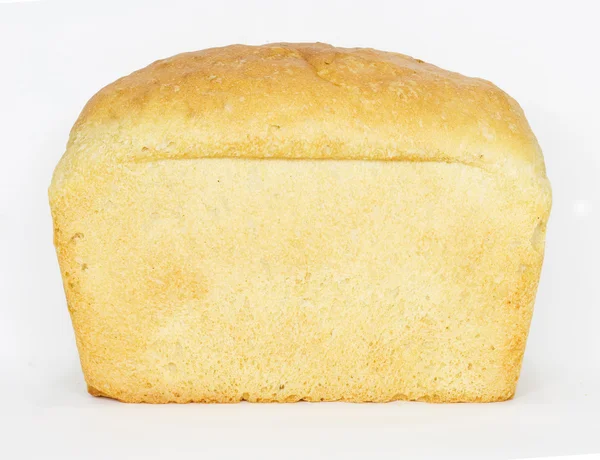 Καρβέλι ψωμί λευκό που απομονώνονται σε λευκό φόντο — Φωτογραφία Αρχείου
