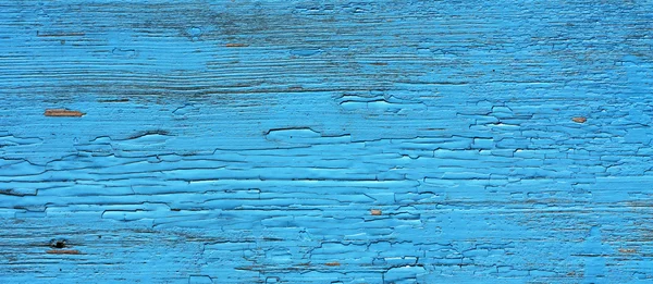 Schließen auf blauen Holzplatten des Zauns — Stockfoto