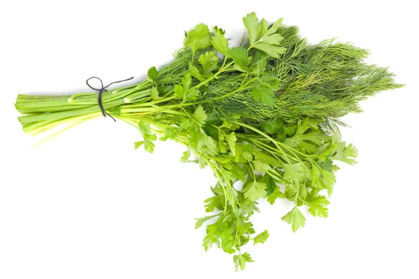 Dill and parsley isolated on a white background Stock Photo