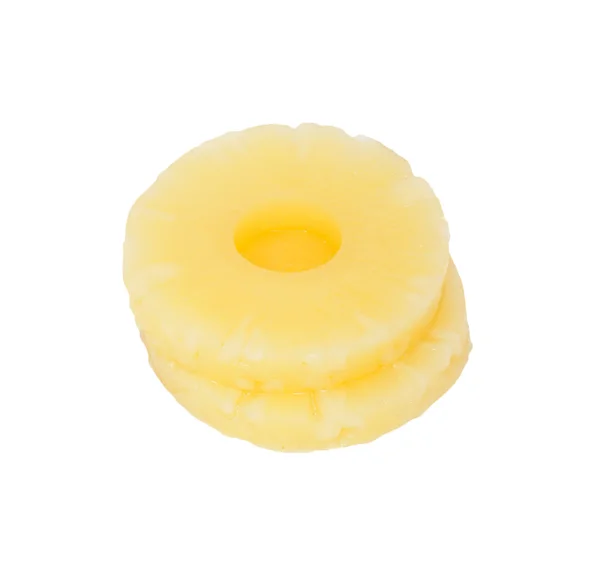 Slice of pineapple isolated on white background — Stock Photo, Image