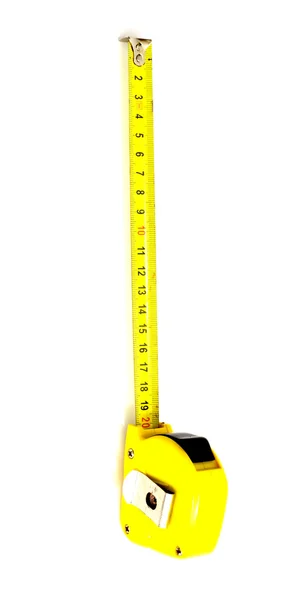 20 m - měření krejčovským, bílé pozadí — Stock fotografie
