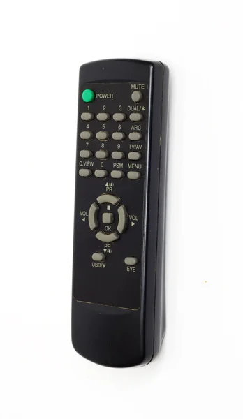 Black remote control for TV set — Stock Photo, Image