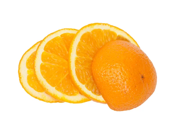 नारंगी का टुकड़ा। सफेद पर अलग . — स्टॉक फ़ोटो, इमेज