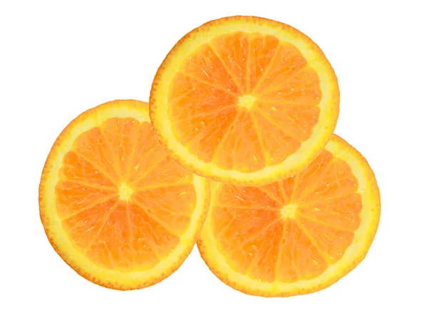 オレンジのスライス。白で隔離されます。. — ストック写真