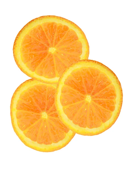 Φέτα πορτοκάλι. απομονωθεί σε λευκό. — Φωτογραφία Αρχείου