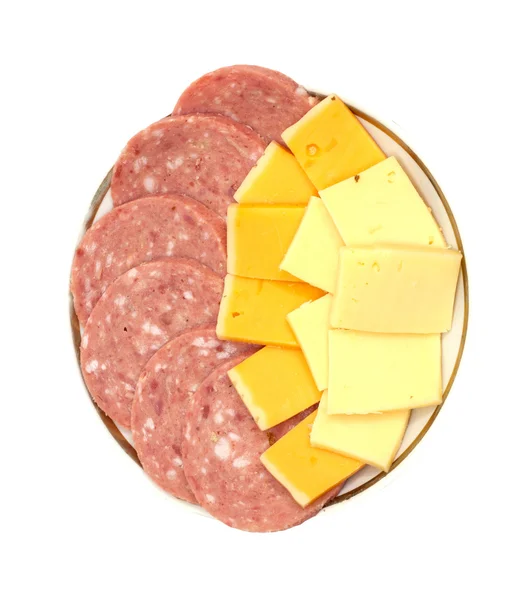Sausage with cheese — Stock Photo, Image